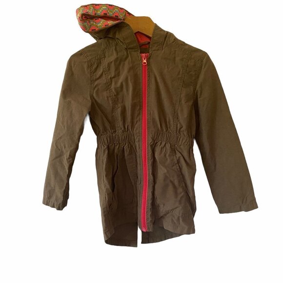 Cherokee Jacket Hooded Full Zip Army Green 4/5 - Picture 1 of 4